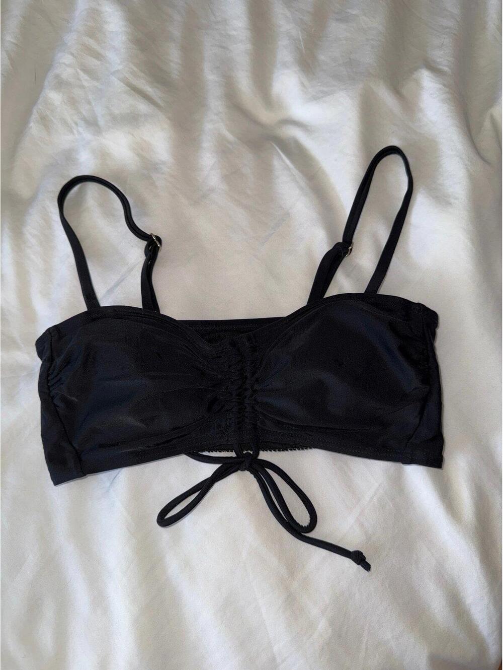 Xhilaration Bandeau bikini top Black  Size Small